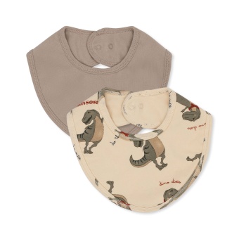 Bib Classic dansosaurus/stone, 2 pack